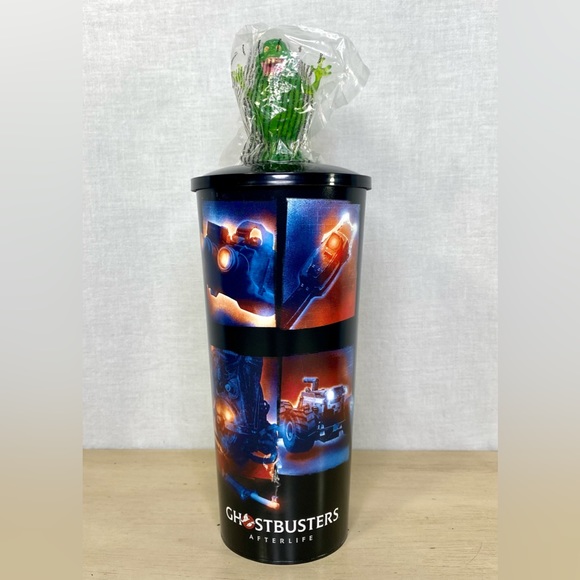 Ghostbusters Theater Cup with Slimmer Ghost Topper Afterlife Cinemark New - Picture 5 of 5